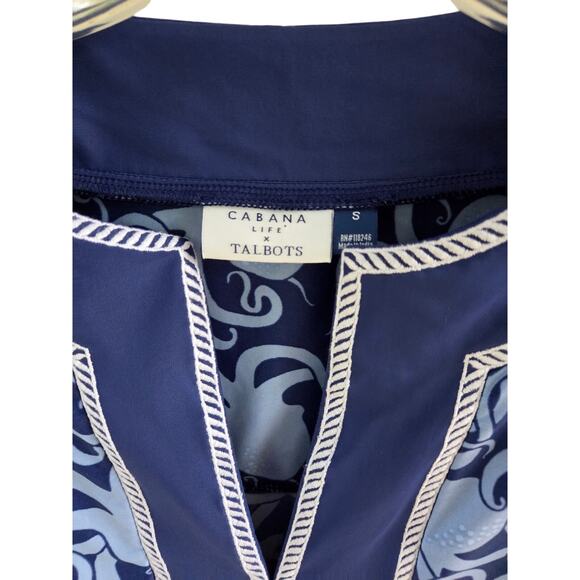 Talbots Cabana Life Coastal Embroidered Tunic Dress sz S Resortwear Swim Coverup - Picture 5 of 7